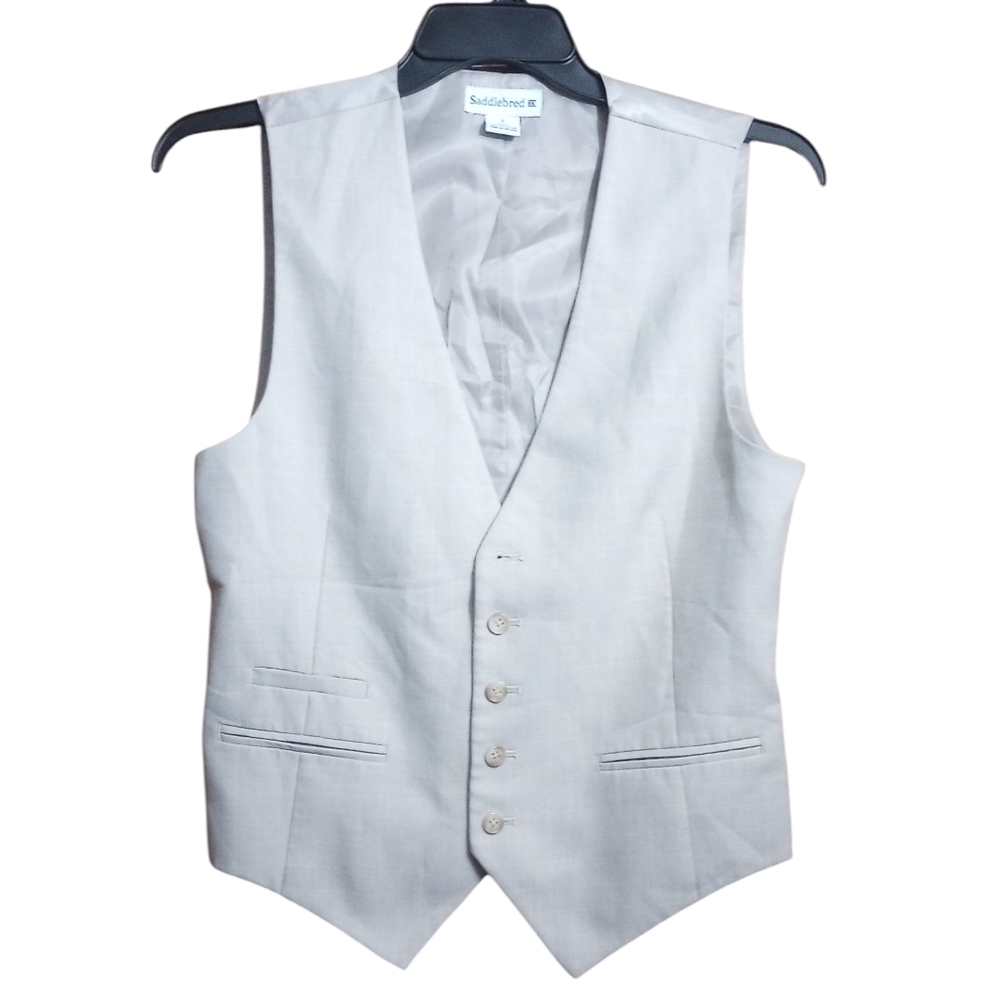 Saddlebred Men's Light Gray Vest Size S